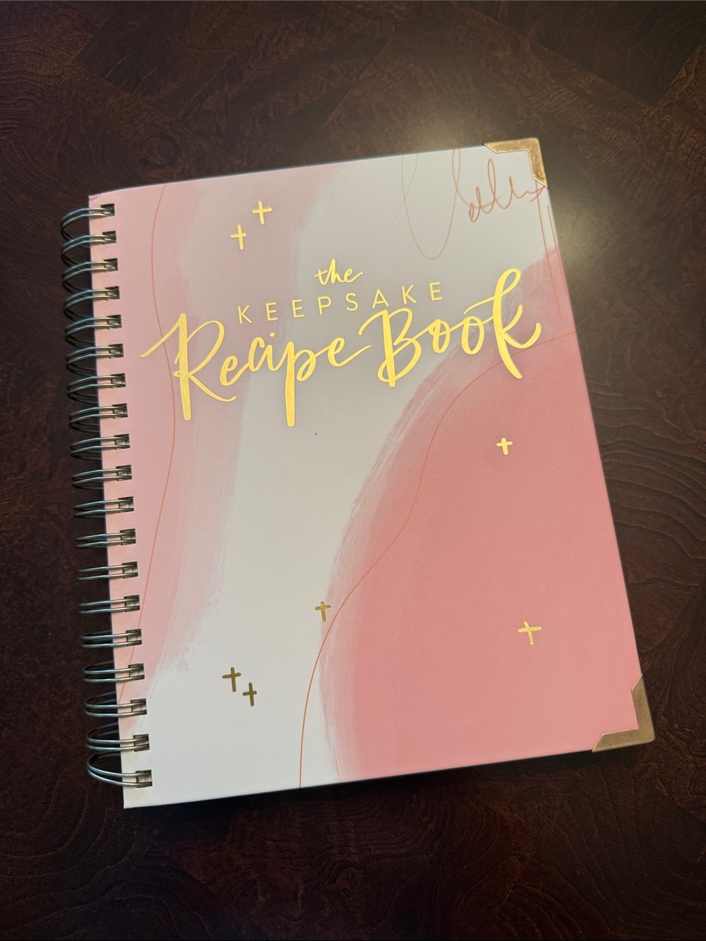 Keepsake Recipe Book Spiral Journal - Pink